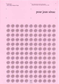 Couverture du livre Pour Jean Sénac, coédition du Centre culturel français d’Alger et des Éditions Rubicube