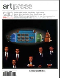Couverture d'Art Presse n° 230 Entreprise et fiction, décembre 1997