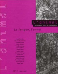 Couverture de la revue L’Animal n° 9, La Fatigue, l’Ennui